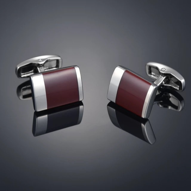Brown Rectangle Cufflinks